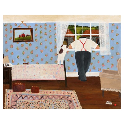 加里邦特装饰画挂画 眺望农场 Bunt 英式乡村风景人物画客厅餐厅