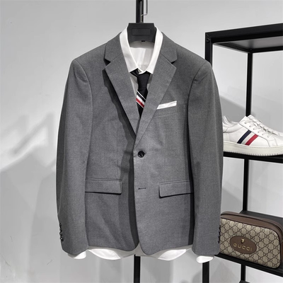 TB灰色休闲春秋新品修身小西装