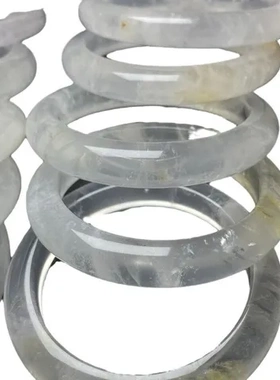 手镯宽窄版水晶炸福利白水晶胶花白幽灵饰品园条天然