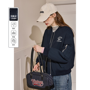 新款 学院风棉服女2025年冬季 库恩玛维美式 棒球服棉衣 三防面料