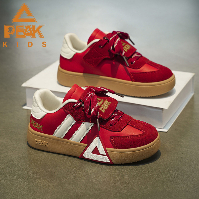 PEAK匹克儿童童鞋2026年新款运动鞋男女款耐磨防滑板鞋本命年红鞋
