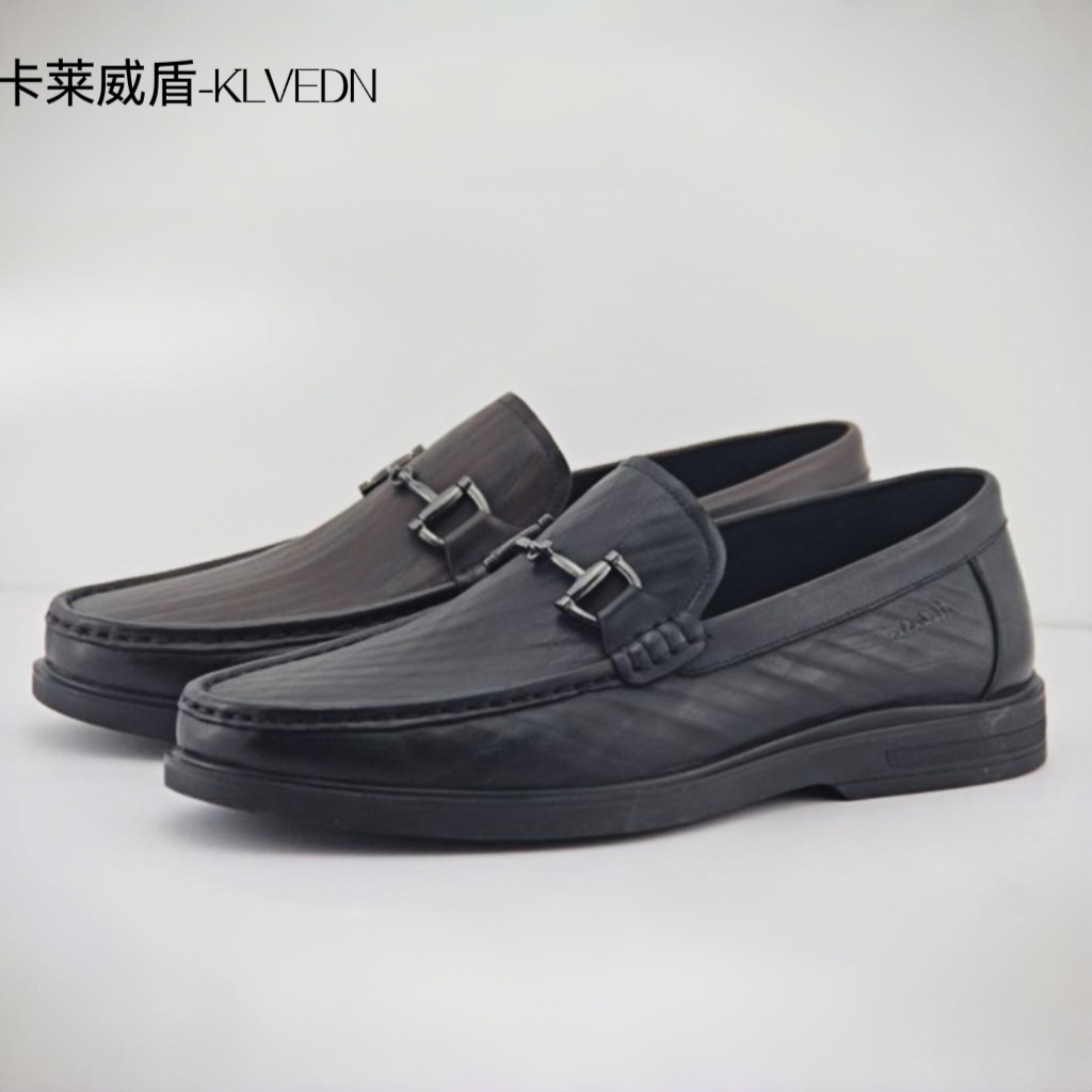 klvedn/卡莱威盾专柜正品男鞋新款真皮软面软底豆豆鞋男231213