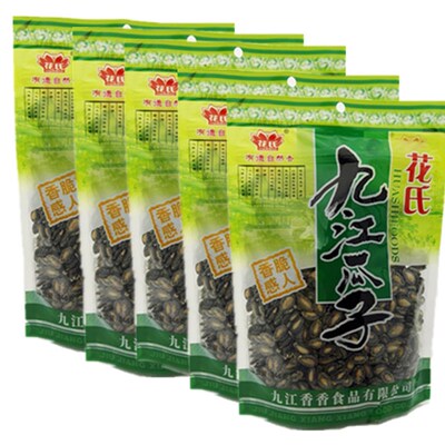 江西特产九江西瓜籽花氏椒盐味西瓜子咸味346克*5袋粒粒饱满