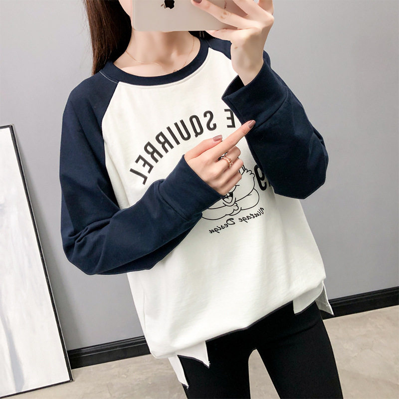 孕妇装哺乳衣服春秋季长袖上衣t恤哺乳衣外出辣妈款可哺乳喂奶衣