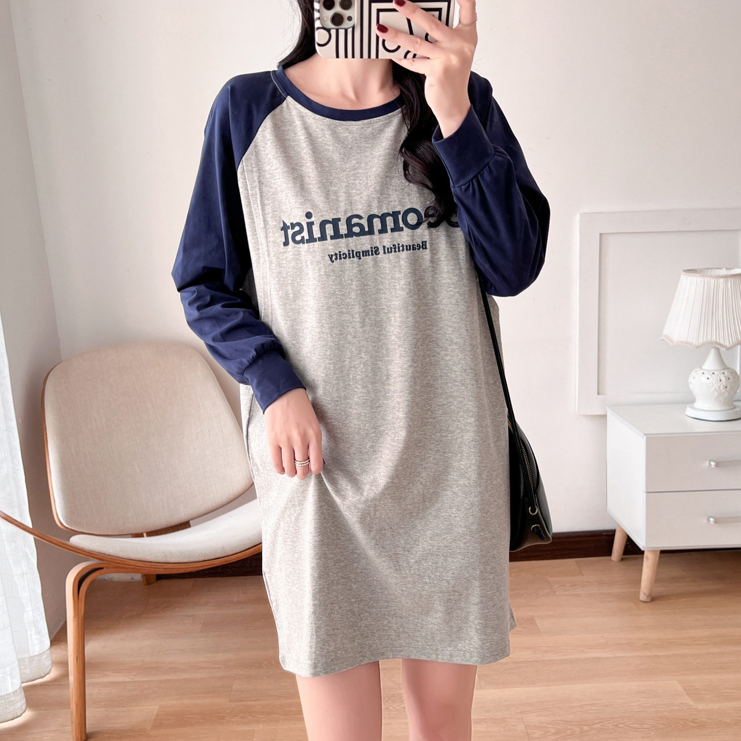 孕妇装哺乳衣外出春秋装长袖T恤辣妈款纯棉女月子服喂奶衣服睡衣