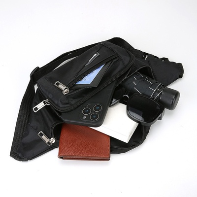 腰包男女百搭时尚胸包大容量防泼水收银生意包耐磨运动单肩斜挎包