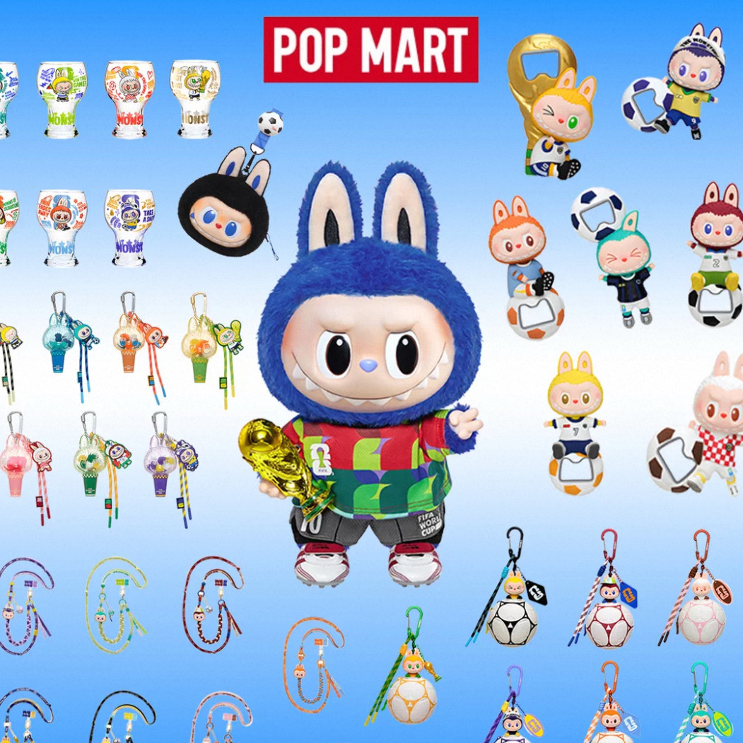 POPMART 泡泡玛特 LabubuxFIFA系列拉布布世界杯搪胶毛绒公仔挂件