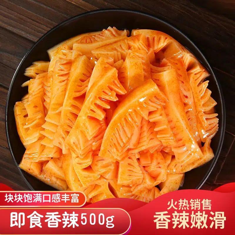 红油素百叶即食魔芋素食香麻辣素毛肚开味小吃酱菜咸菜下饭菜袋装