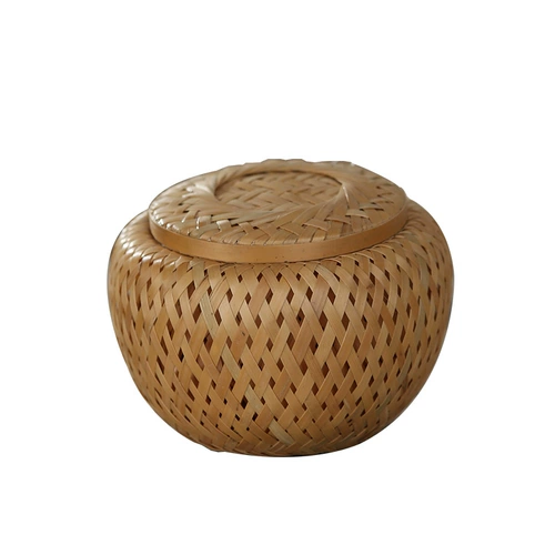 Продукты ручной бамбуки бамбука с двойной древесной древесной корзиной хранилище