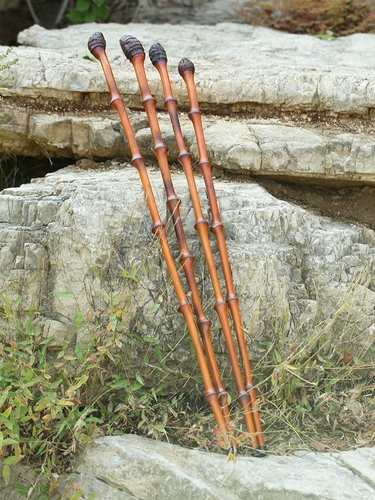 Большой лак -бамбуковый корневой костыль, поднимающий анти -ккидские слухи, слухи о пожилые люди, походы мангостины, бамбуковая трость