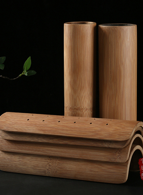 竹楠竹硬竹枕头颈椎竹筒护颈圆柱枕矫正牵引颈枕修复专用腰椎圆筒