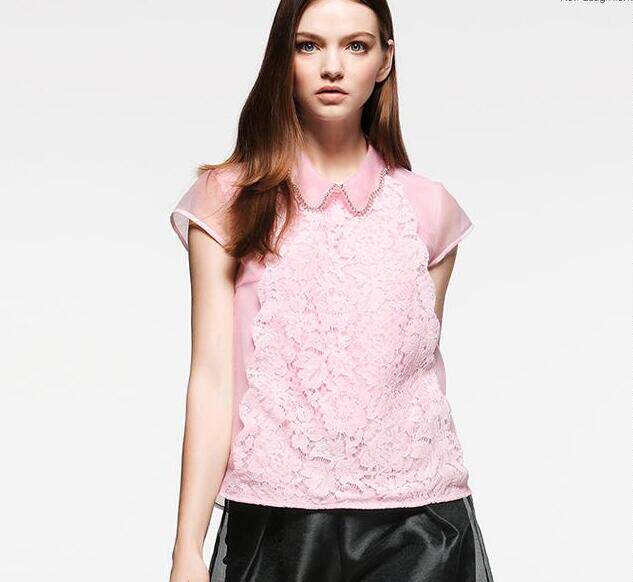 伊华欧秀女装折扣清仓娃娃衫可爱淑女透视欧根纱衬衫夏季短袖上衣|ruв категории Женская одежда, рубашка - от Buy2taobao.com для оказания профессиональной услуги покупки агента Taobao