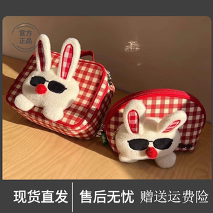 Tagi塔皮兔子可爱洗漱旅行大容量爱心牛仔便携珍珠化妆收纳贝壳包