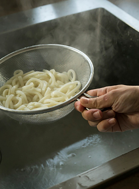 三雪复古面条果蔬滤水网三件套乌冬面脱水器甩水器滤水篮日本直邮