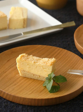 手工天然木盘小田原SONOBE原木家用圆形餐盘一物一拍日本直邮