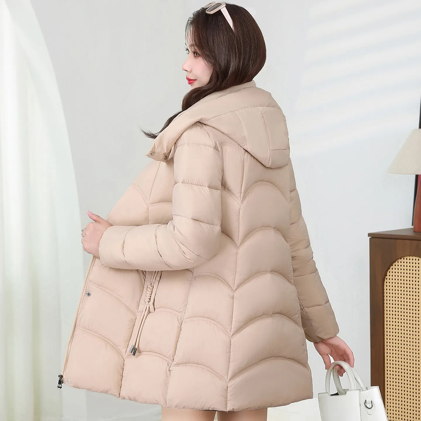 潮唯品会特卖断码清仓特价处理加厚连帽羽绒棉服棉衣女装品牌正品