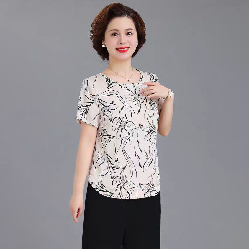 唯品会特卖清仓处理断码短袖香云纱桑蚕丝真丝上衣女装品牌正品夏