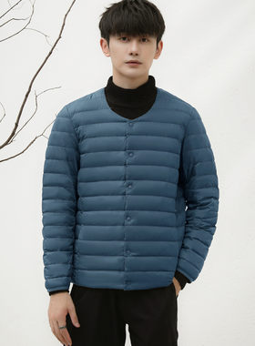 唯品会特卖断码特价处理轻薄白鸭绒羽绒服男装品牌春秋冬