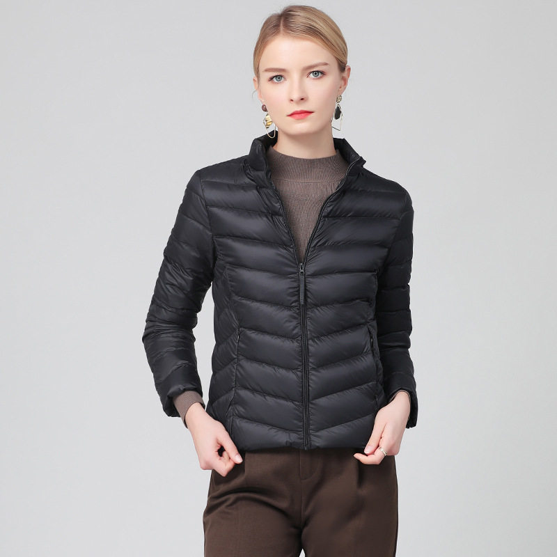 唯品会特卖断码清仓特价处理轻薄白鸭绒羽绒服女装品牌正品春秋冬