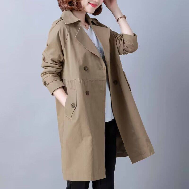潮唯品会特卖清仓特价处理断码女装中长风衣品牌正品春秋新款外套