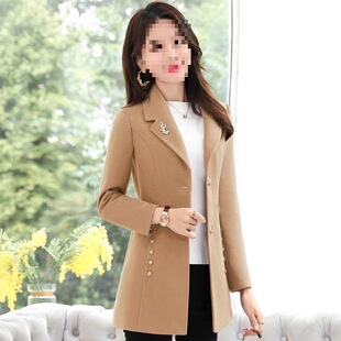 唯品会特卖断码小个子加棉加厚毛呢外套大衣清仓处理女装品牌正品