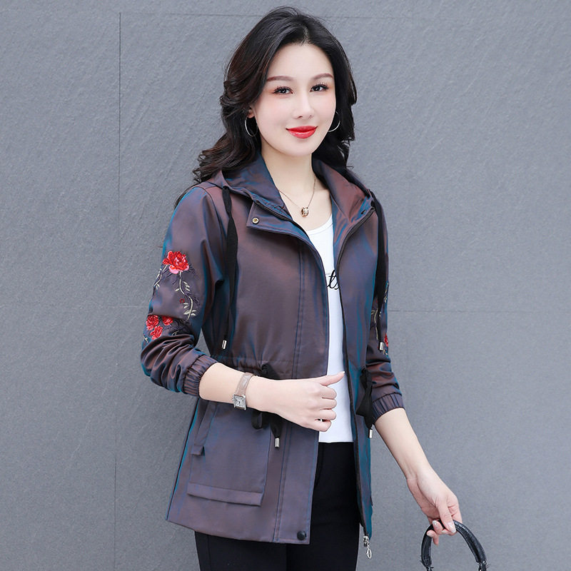 潮唯品会特卖清仓特价处理断码女装风衣品牌品牌中长春秋新款外套