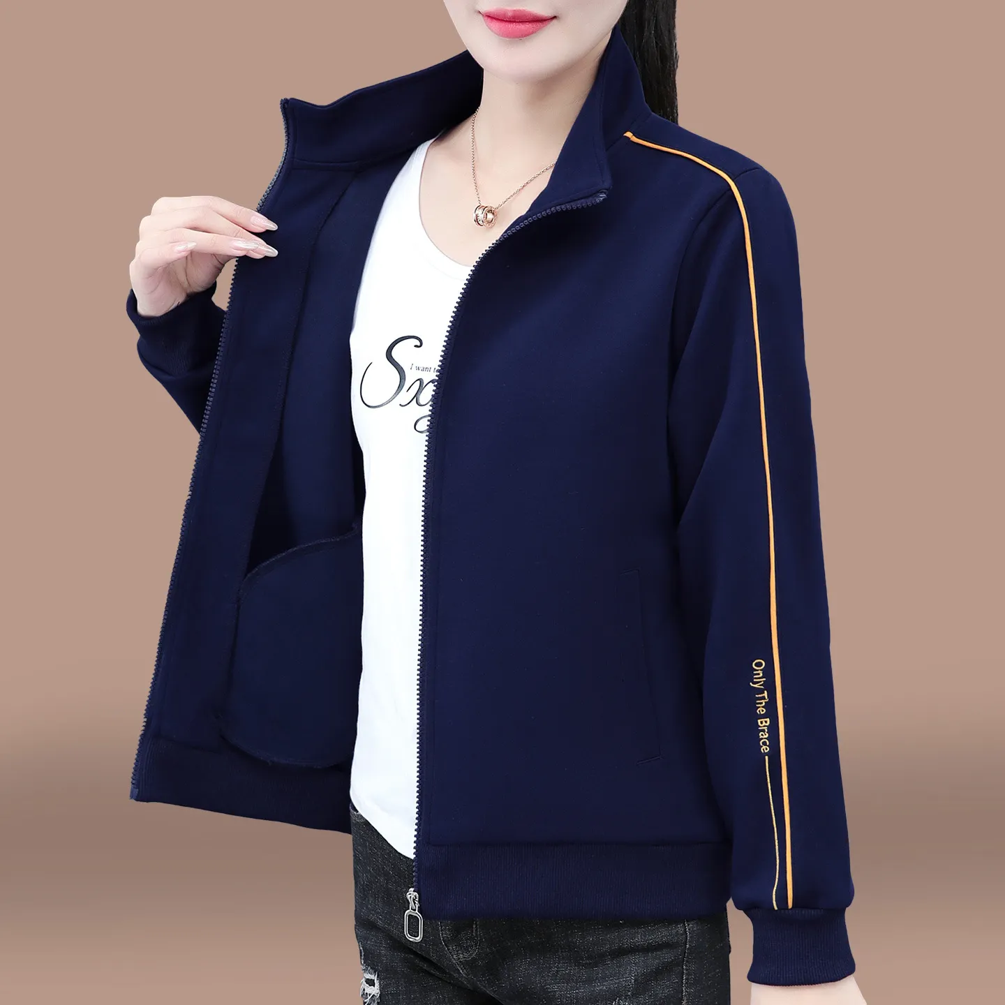 潮唯品会特卖清仓特价处理断码女装开衫卫衣品牌品牌春秋新款外套