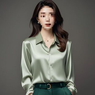 唯品会特卖特价处理断码长袖真丝衬衫女装品牌春秋夏新款