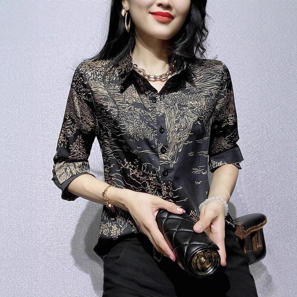唯品会特卖清仓特价处理断码长袖真丝衬衫女装品牌正品春秋夏新款