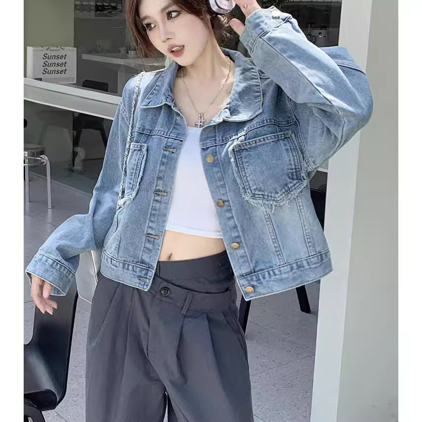 潮唯品会特卖清仓特价处理断码女装牛仔风衣品牌正品春秋新款外套
