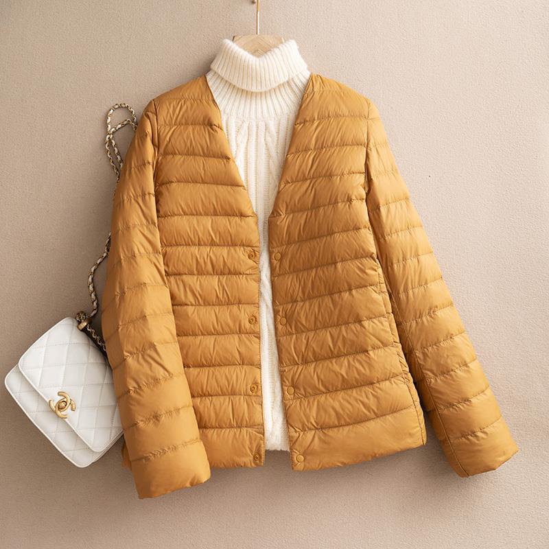 唯品会特卖断码清仓特价处理轻薄白鸭绒羽绒服女装品牌正品春秋冬