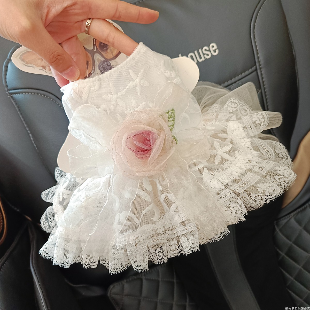 泡米酱复古花朵宠物衣服狗狗婚纱泰迪比熊猫咪马尔济斯春夏公主裙