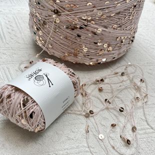 高端配线 卡乐织 手工编织diy 6mm纯棉大小亮片 春夏配线50g 4mm