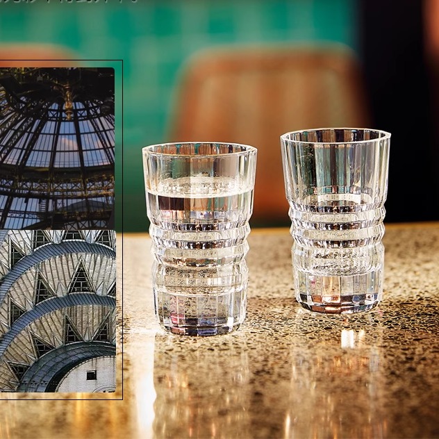 CDA水晶高颜值竖纹白酒杯烈酒杯