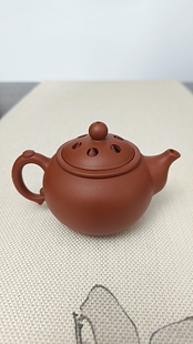 宜兴紫砂壶原矿红泥全手工莲心壶容量150cc功夫茶具茶壶礼品