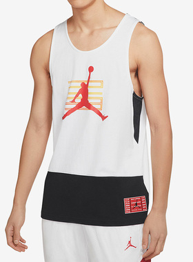 Nike/耐克正品JORDAN运动男子透气圆领无袖背心CW0846-100