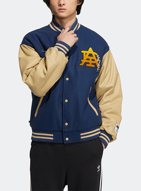 Adidas/阿迪达斯正品三叶草男子运动休闲拼色透气夹克外套 HZ7092