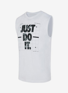 Nike/耐克正品新款男子透气圆领印花训练运动背心FJ2449-100