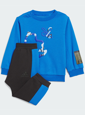 Adidas/阿迪达斯正品新款婴童运动圆领长袖套装IQ0987