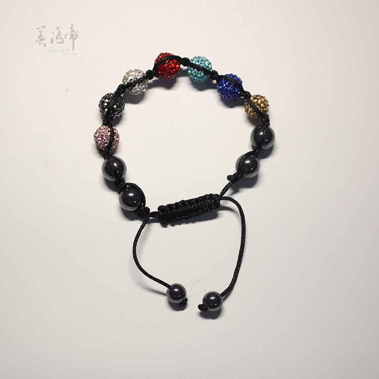 镶人工钻石手链女韩版简约个各色钻石学生系闺蜜首饰送女友礼物