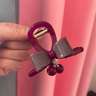 Aznavour韩国进口阿兹娜AZ正品蝴蝶结短款大号抓夹盘发鲨鱼夹发抓