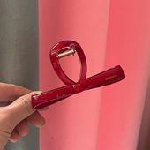 韩国进口AZNAVOUR阿兹娜AZ新品 本命年红百搭盘发抓夹鲨鱼夹大发抓