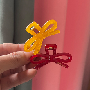 AZNAVOUR韩国进口阿兹娜AZ正品蝴蝶结小抓夹百搭刘海抓夹半夹发抓