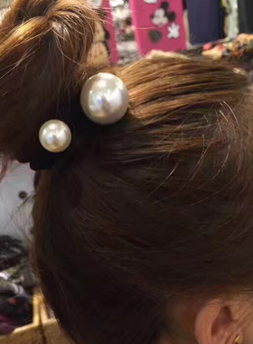 韩国进口东大门头饰品百搭韩式黑色简约淑女扎发圈发绳头绳橡皮筋