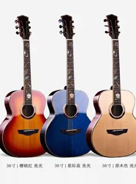 JOKER 卓克品牌 36/34寸云杉桃花芯面单亮光 单板 男生女生初学者