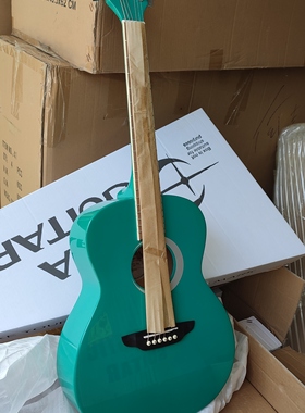 美国品牌Luna民谣吉他38寸全南洋木青春色初学者男女