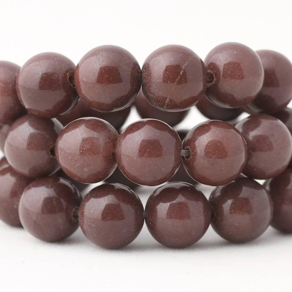 天然原色无优化紫东陵玉珠子玉石散珠半成品 diy手工串珠手链材料