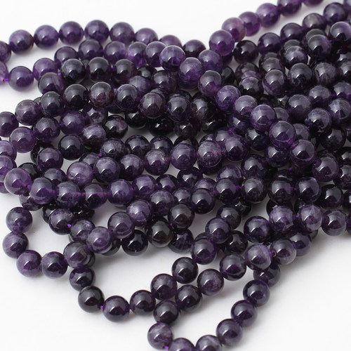 祺琬梦幻紫水晶散珠diy佛珠手串