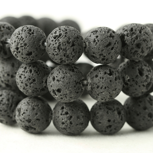 diy手工 复古饰品配件 串珠手链项链材料 20mm天然火山岩散珠子
