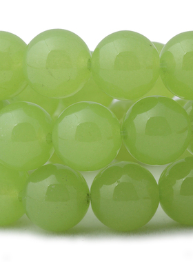 浅果绿色玉髓彩玉珠子散珠整条出售 diy饰品配件手链项链设计制作